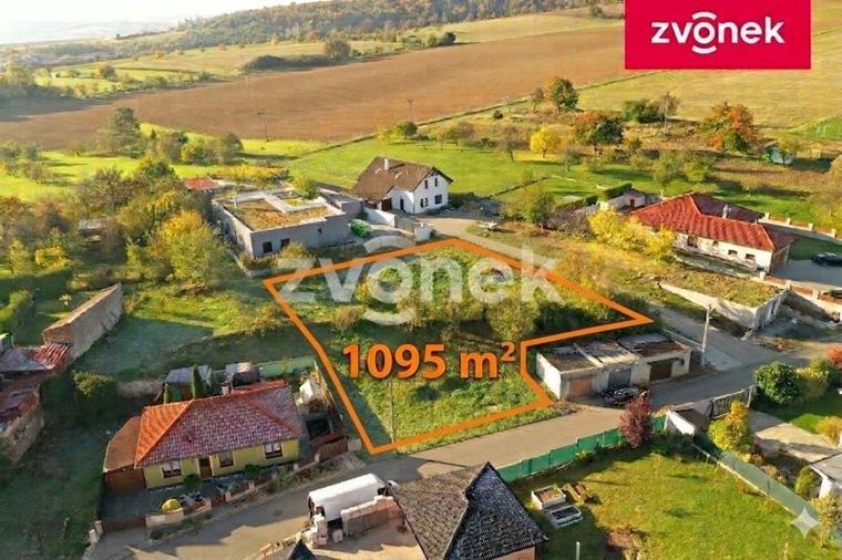Stavební pozemek 1 095 m², Rataje, Kroměřížsko