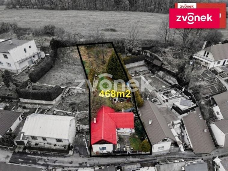Stavební pozemek 468 m² se všemi sítěmi, Hlubočina, Zlín-Louky